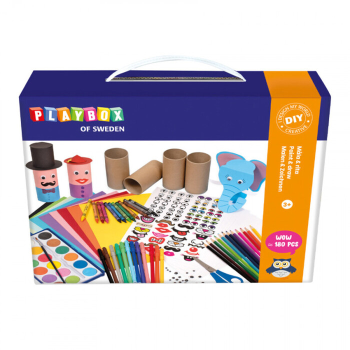 Pysselset Måla & Rita 180 delar Playbox